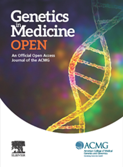 Genetics in Medicine Open journal cover